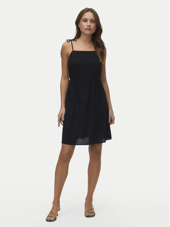 Vero Moda Sukienka letnia Mymilo 10340527 Czarny Regular Fit