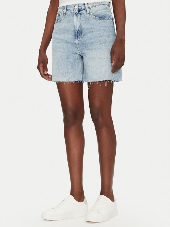 Calvin Klein Jeans Szorty jeansowe J20J225155 Niebieski Relaxed Fit