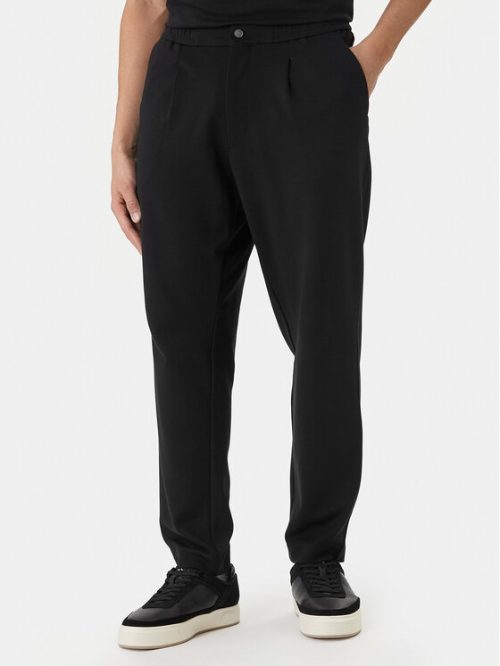 Calvin Klein Spodnie materiałowe LV04LF607G Czarny Tapered Fit
