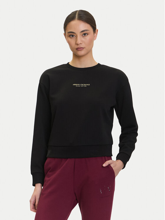 Armani Exchange Bluza XW001451 AF10830 MC021 Czarny Relaxed Fit