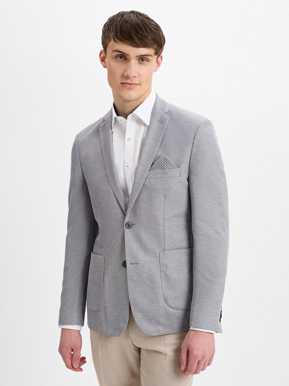 Finshley & Harding Męska kurtka casualowa - Maarten Mężczyźni Modern Fit szary, 102