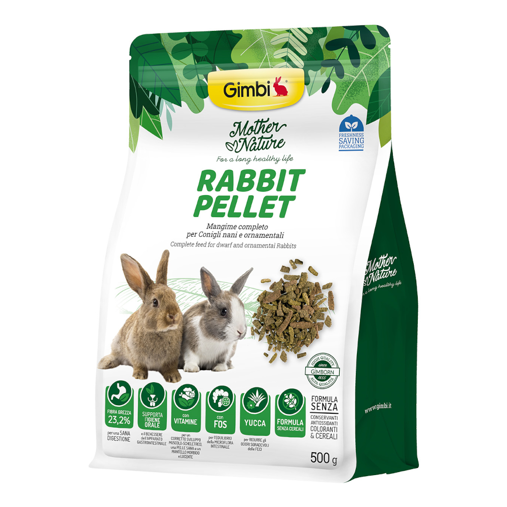 Gimbi Mother Nature Rabbit Pellet, karma dla królików - 500 g miniaturka