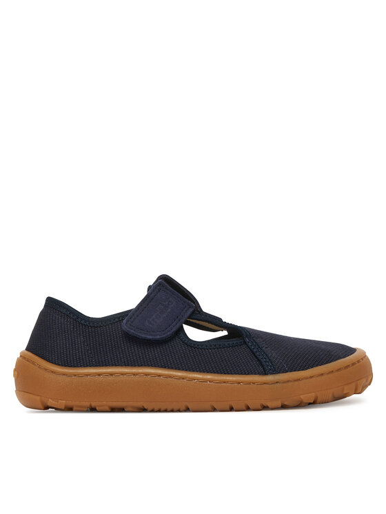 Froddo Kapcie Barefoot Canvas T-Bar G1700439 S Granatowy
