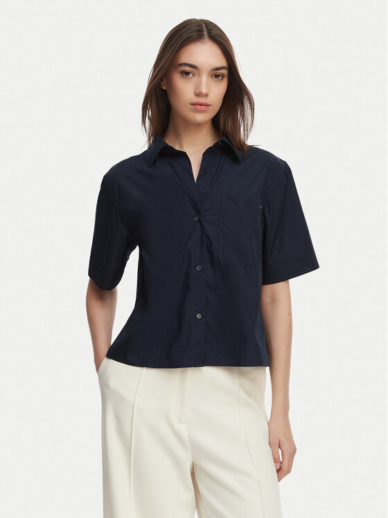 Tommy Hilfiger Koszula WW0WW48899 Granatowy Relaxed Fit