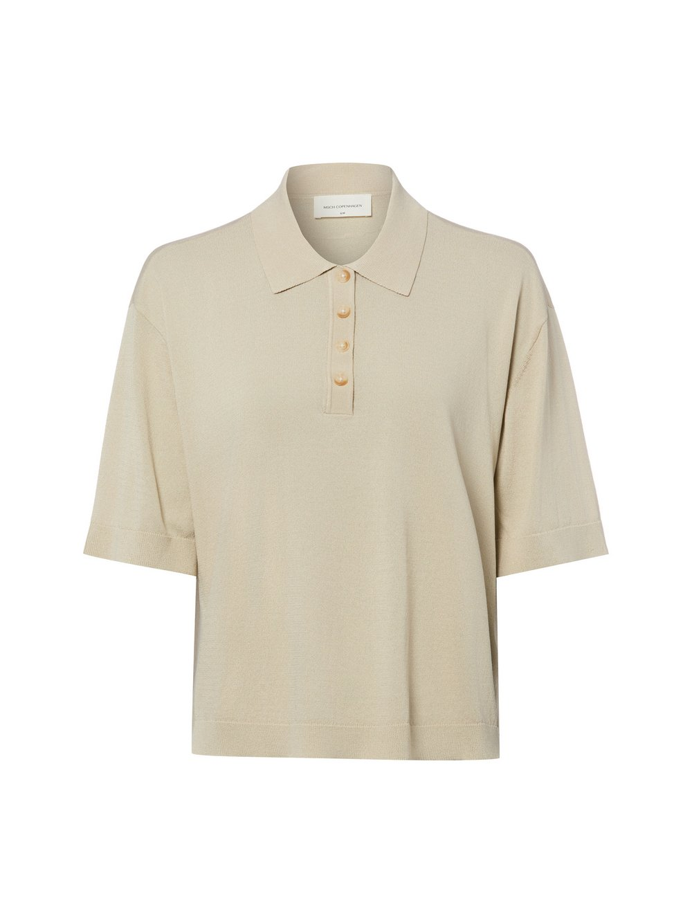 Msch Copenhagen Damska koszulka polo - MSCHTerine Kobiety Sztuczne włókno beżowy, L/XL