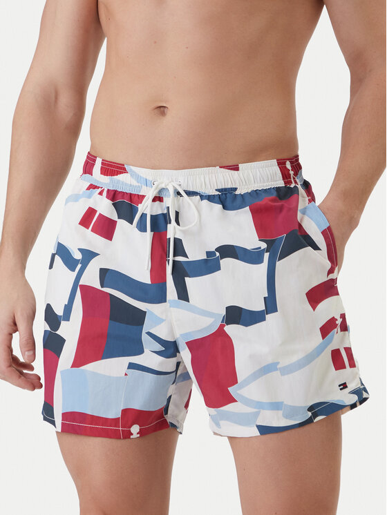 Tommy Hilfiger Szorty kąpielowe UM0UM03491 Kolorowy Regular Fit
