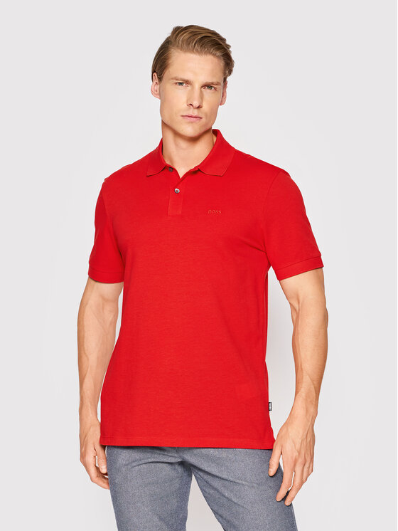 Boss Polo Pallas 50468362 Czerwony Regular Fit