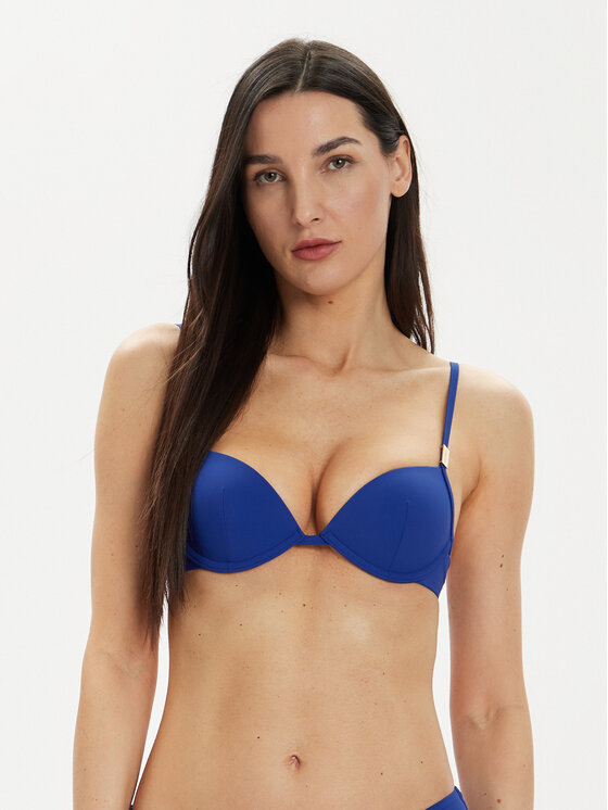 Calvin Klein Swimwear Góra od bikini KW0KW02383 Granatowy