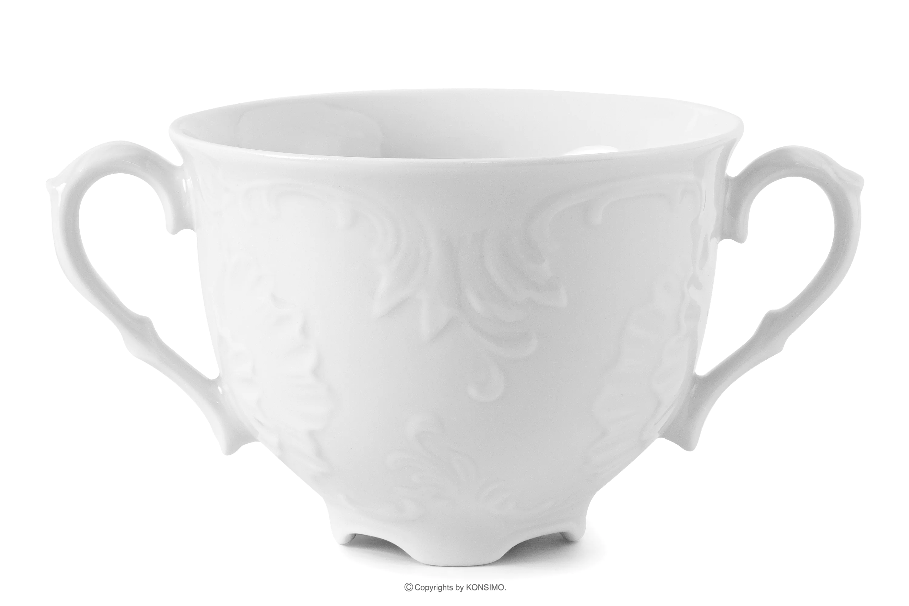 Bulionówka z porcelany biały ROCOCO MARIA