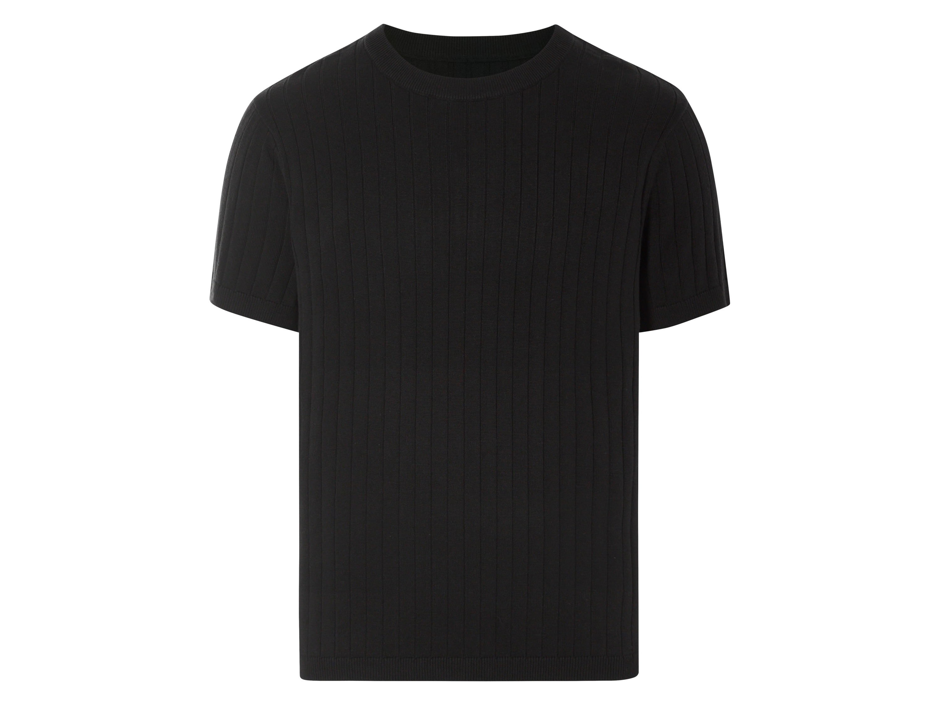 LIVERGY® T-shirt męski z dzianiny (Czarny, XXL (60/62))