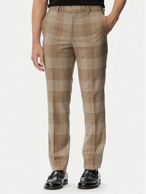 HUGO Spodnie garniturowe Hogan 263X 50569204 Beżowy Extra Slim Fit
