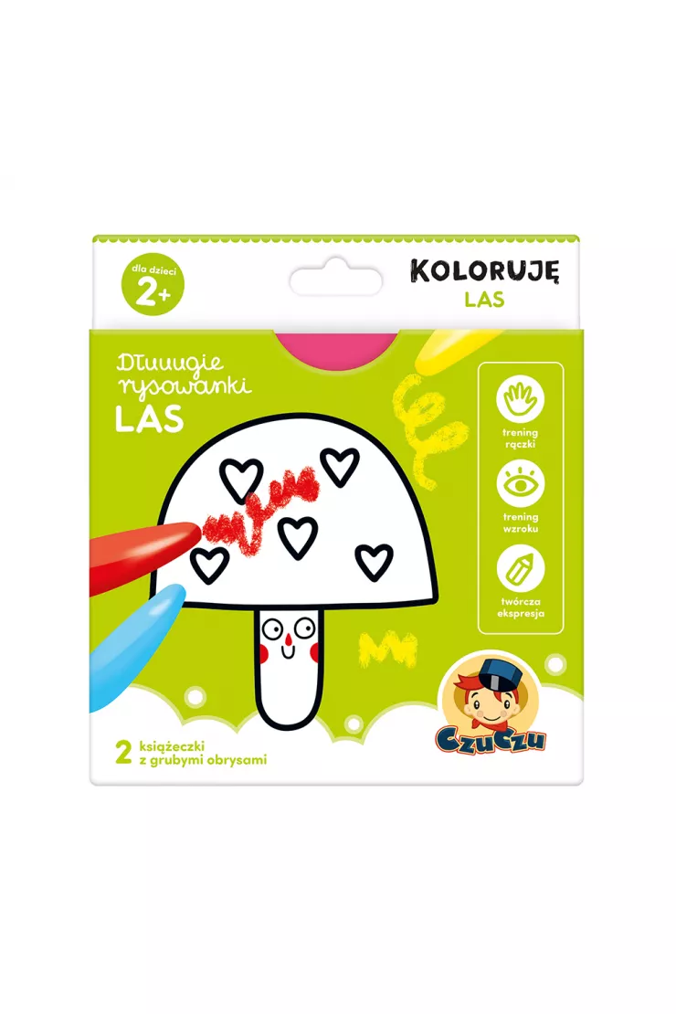 CzuCzu Dłuuugie rysowanki Koloruję Las 2+
