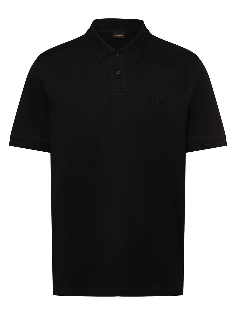 BOSS Orange Męska koszulka polo - Pe_Interlock Mężczyźni Bawełna czarny, XL