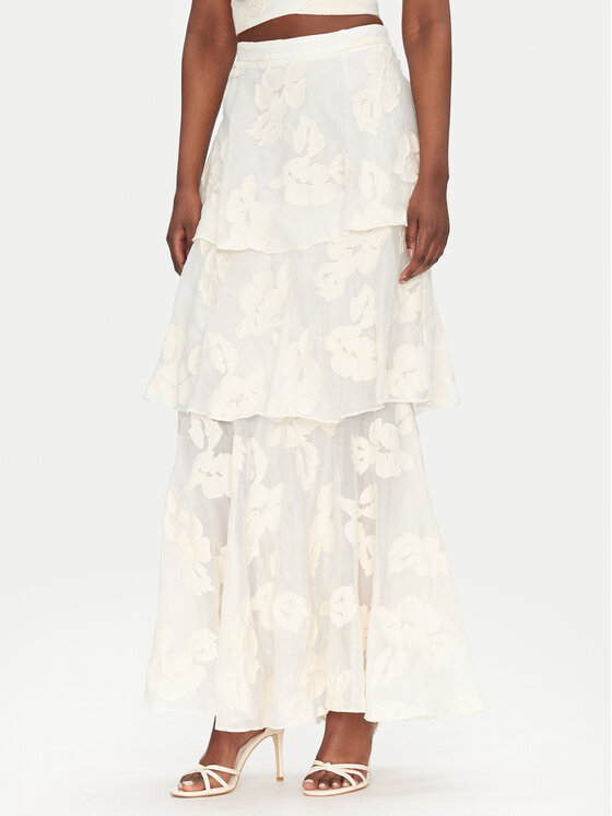 ACCESS FASHION Spódnica maxi 53-6025-558 Écru Regular Fit