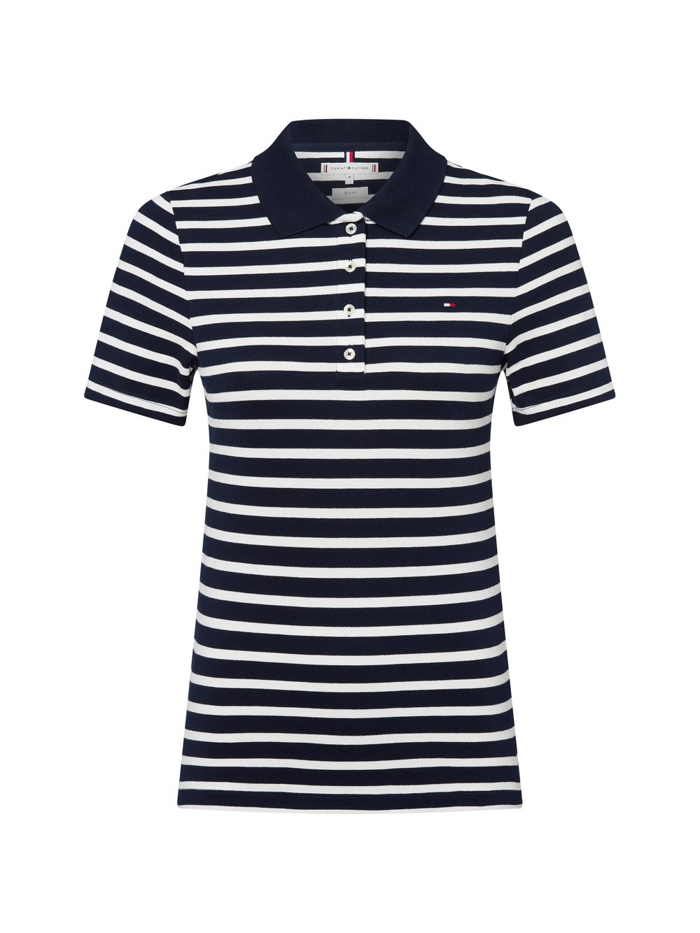 Tommy Hilfiger Damska koszulka polo Kobiety Bawełna niebieski|biały, M