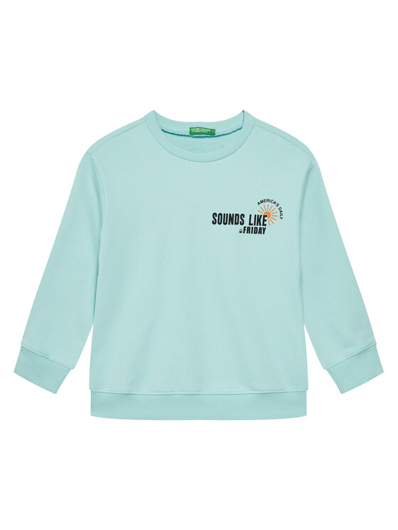 United Colors Of Benetton Bluza 3UNIC10O3 Niebieski Regular Fit