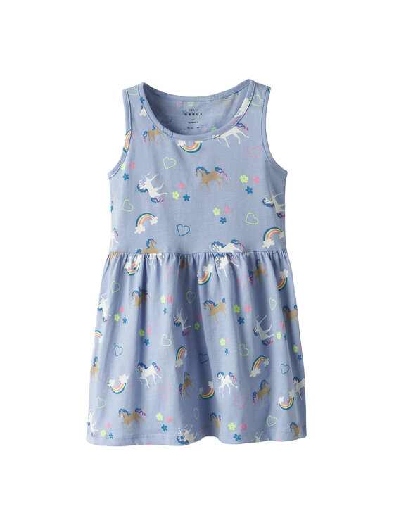 NAME IT Sukienka codzienna Vineo 13230153 Błękitny Regular Fit miniaturka