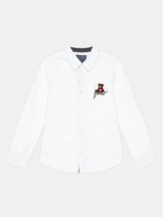 Guess Koszula L4BH02 W9CL0 Biały Regular Fit