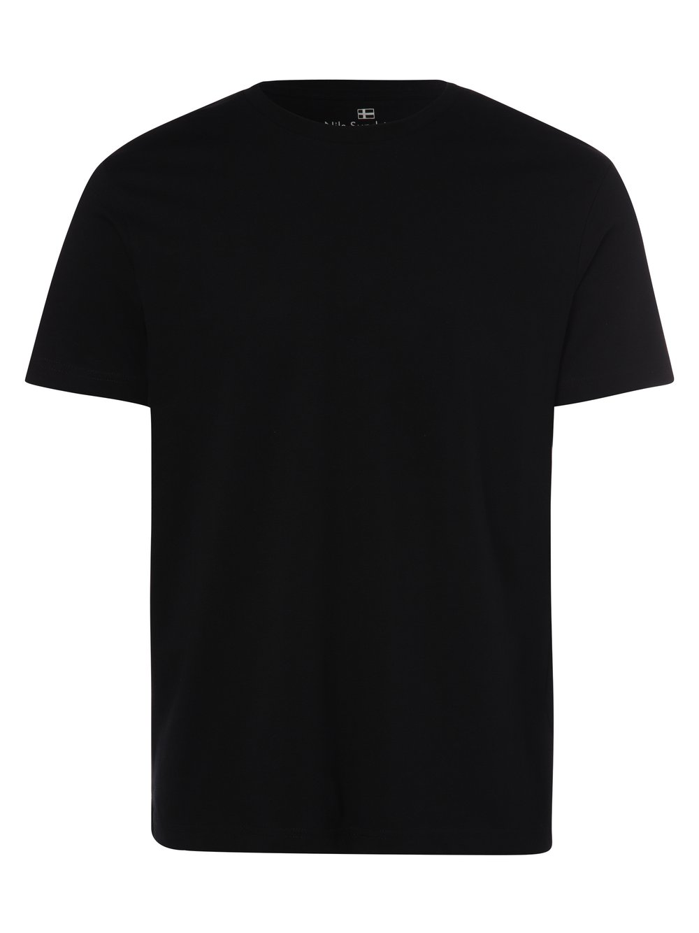 Nils Sundström T-shirt męski Mężczyźni Bawełna czarny, S