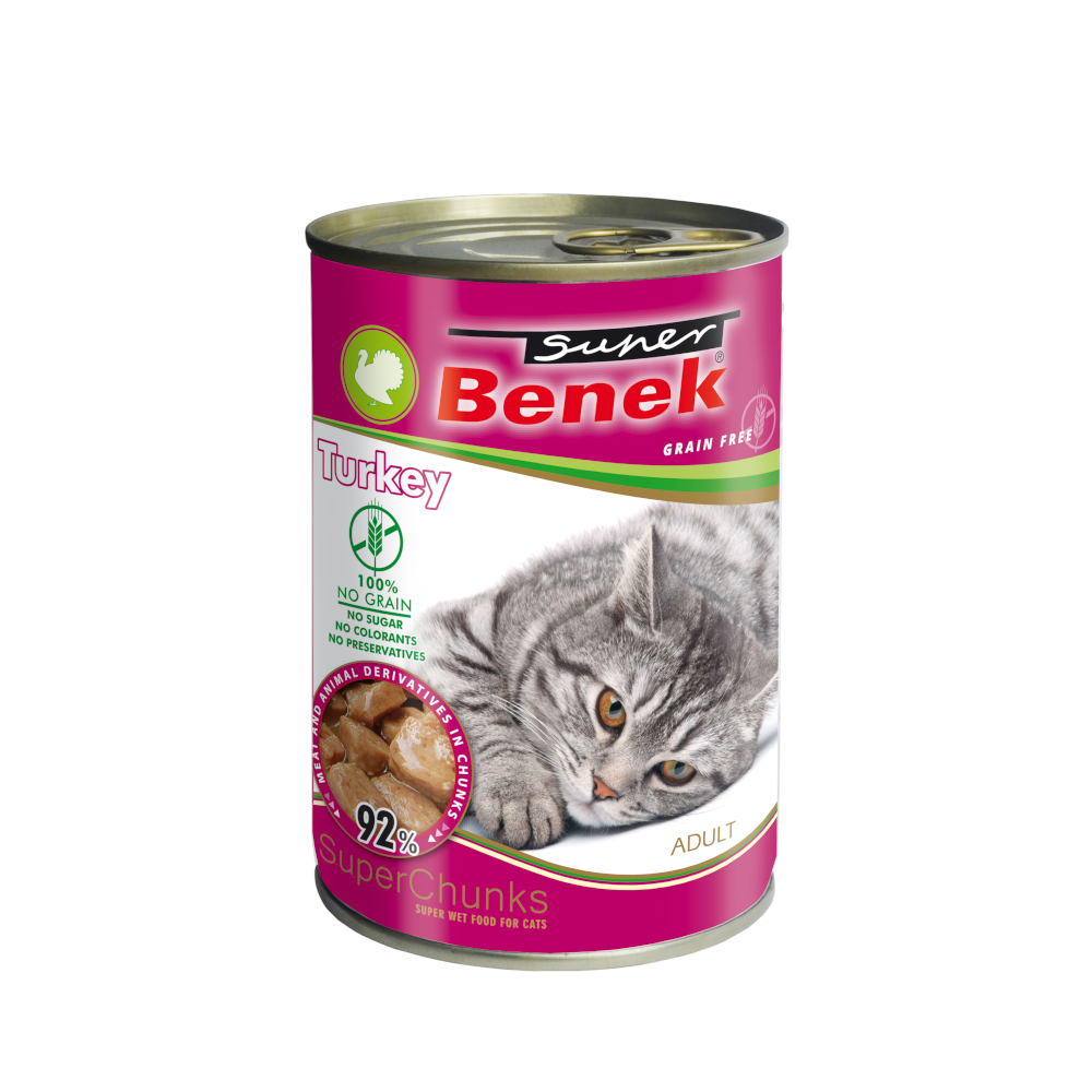 Korzystny pakiet Super Benek Super Chunks, bez zbóż, 20 x 415 g - Indyk w sosie