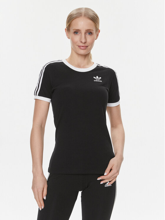 adidas T-Shirt adicolor Classics 3-Stripes GN2900 Czarny Regular Fit