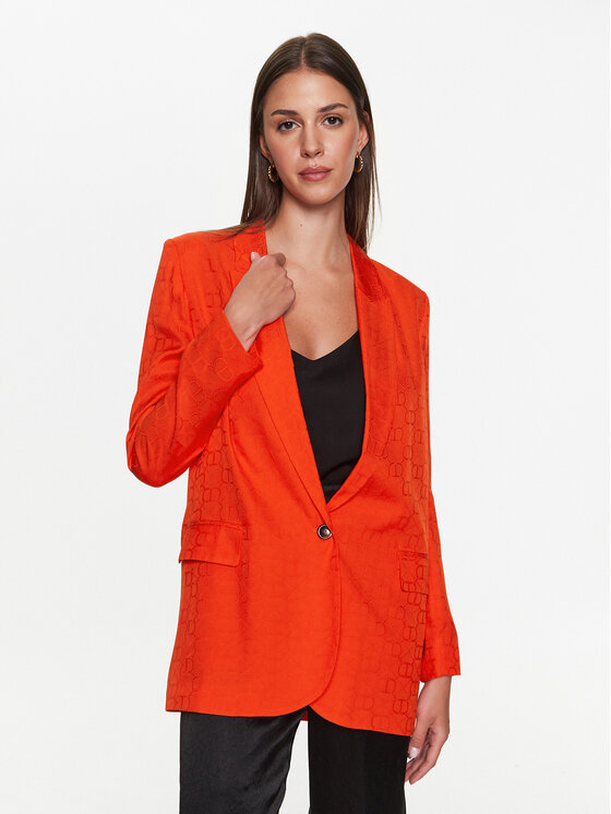 TWINSET Marynarka 231TT2144 Pomarańczowy Regular Fit