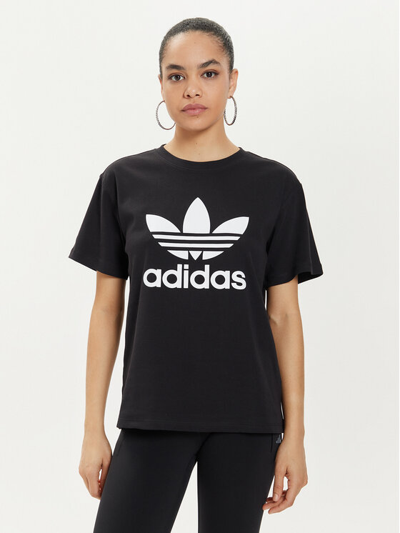 adidas T-Shirt Trefoil IR9533 Czarny Regular Fit