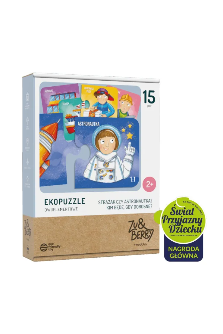 Ekopuzzle 15 x 2 el. Strażak czy astronauta?