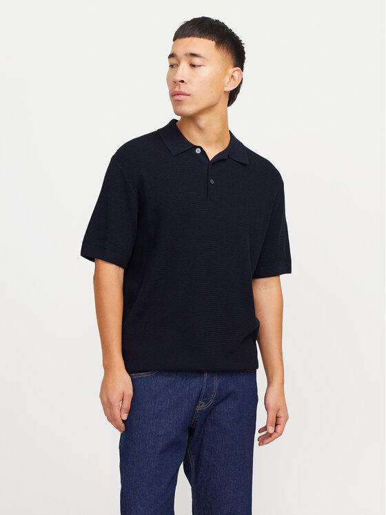 Jack & Jones Polo Cooper 12271483 Granatowy Regular Fit