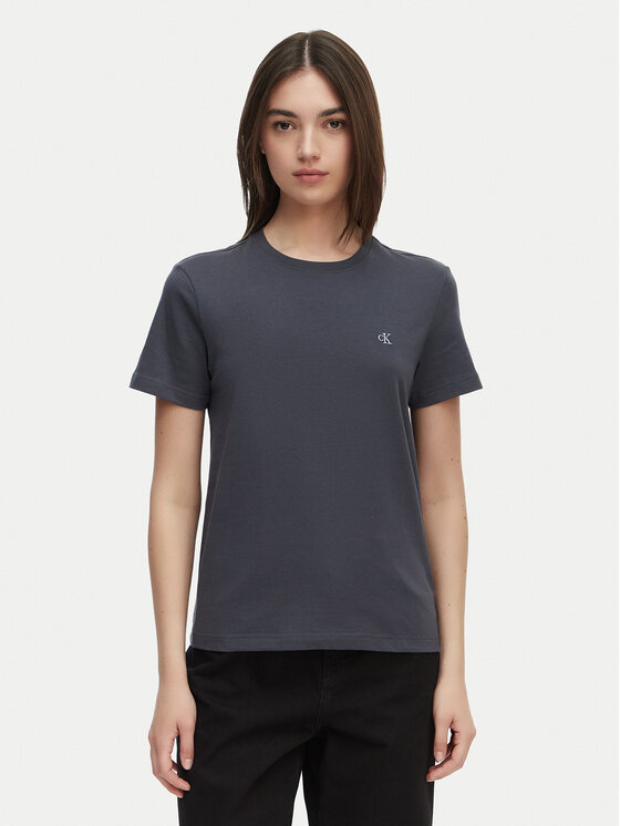 Calvin Klein Jeans T-Shirt Monogram LV047B224G Szary ciemny Regular Fit