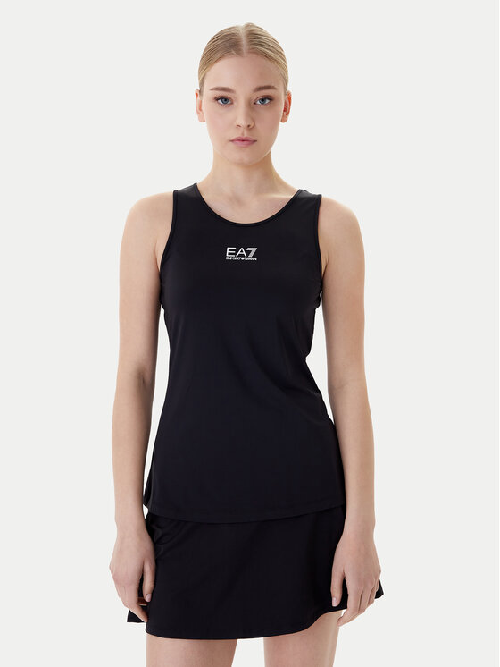 EA7 Emporio Armani Top 7W000314 AF14524 UC001 Czarny Regular Fit miniaturka
