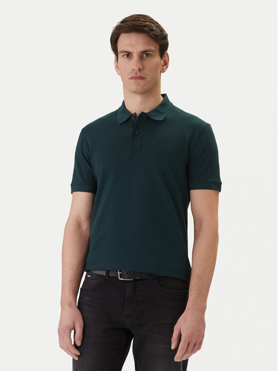 BOSS Polo Pallas 50553564 Zielony Regular Fit