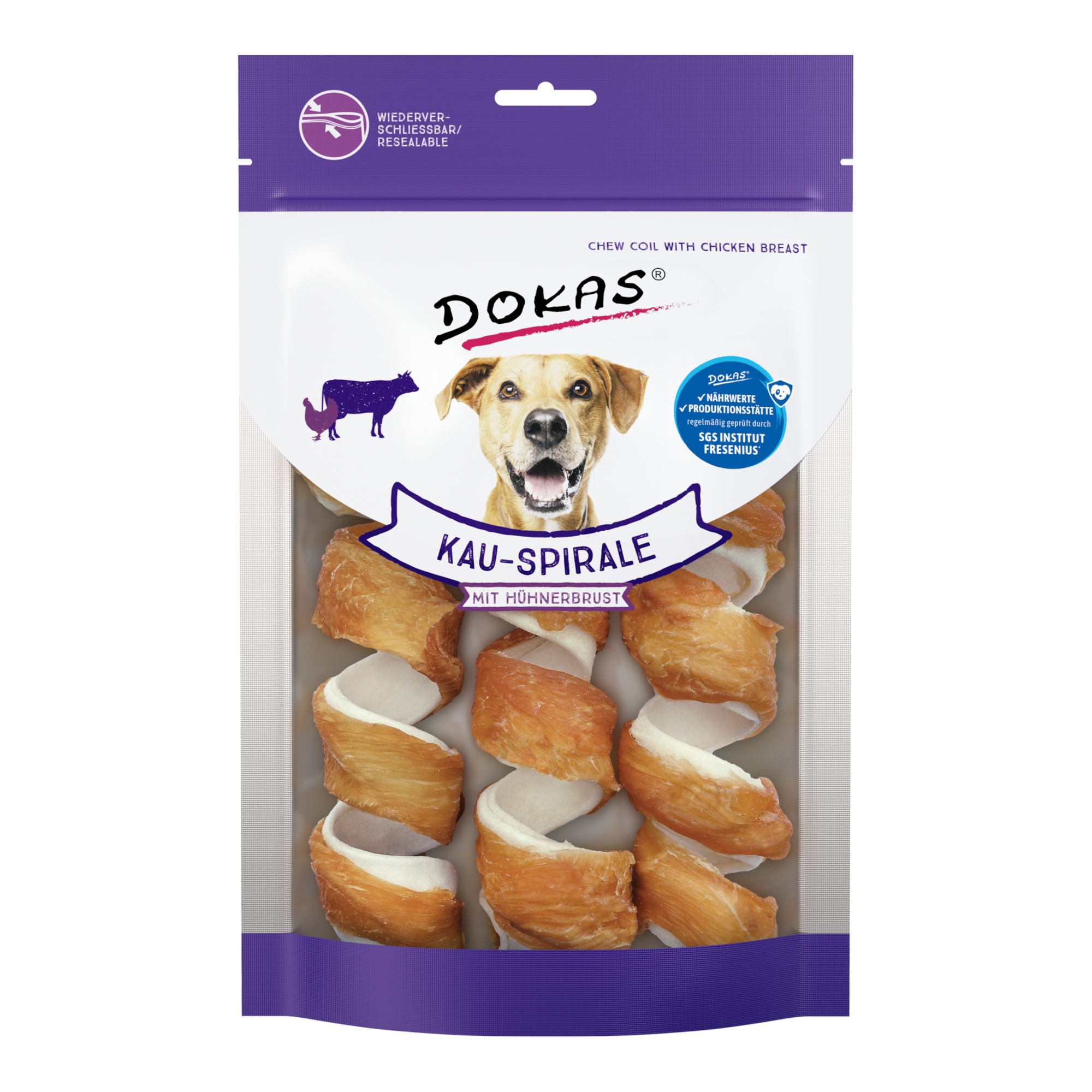 Dokas spirala do żucia z piersi kurczaka - 3 szt. (110 g)