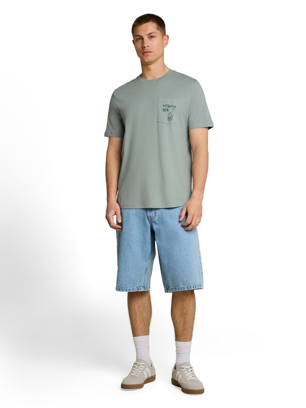 Tom Tailor Denim Koszulka męska Mężczyźni Bawełna (100%) zielony, XXL