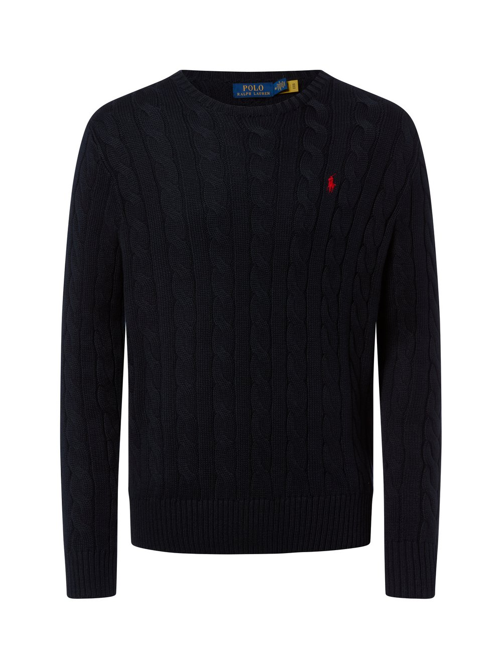 Polo Ralph Lauren Męski sweter z dzianiny Mężczyźni Bawełna niebieski, XL