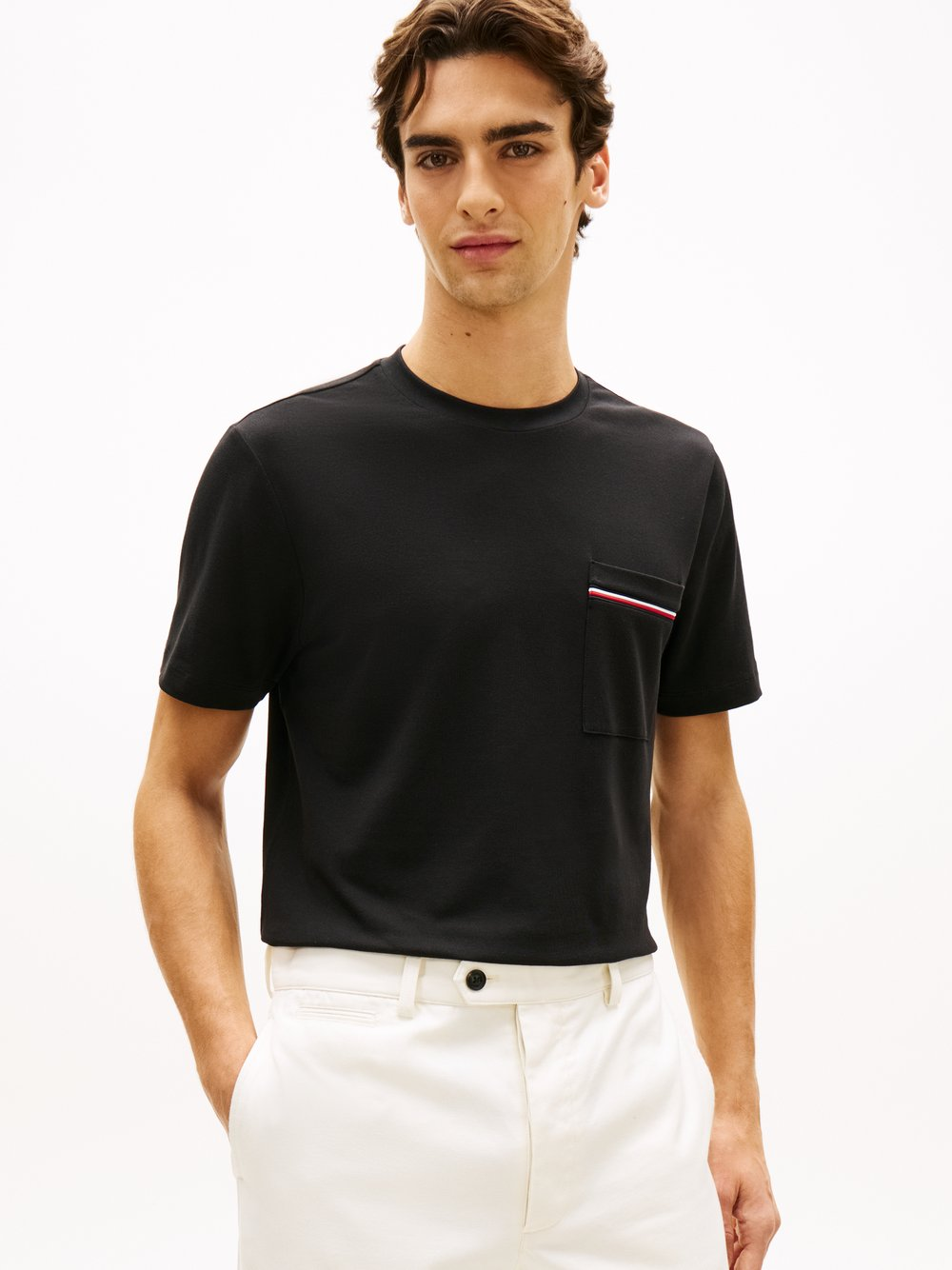 Tommy Hilfiger Koszulka męska Mężczyźni Bawełna czarny, L