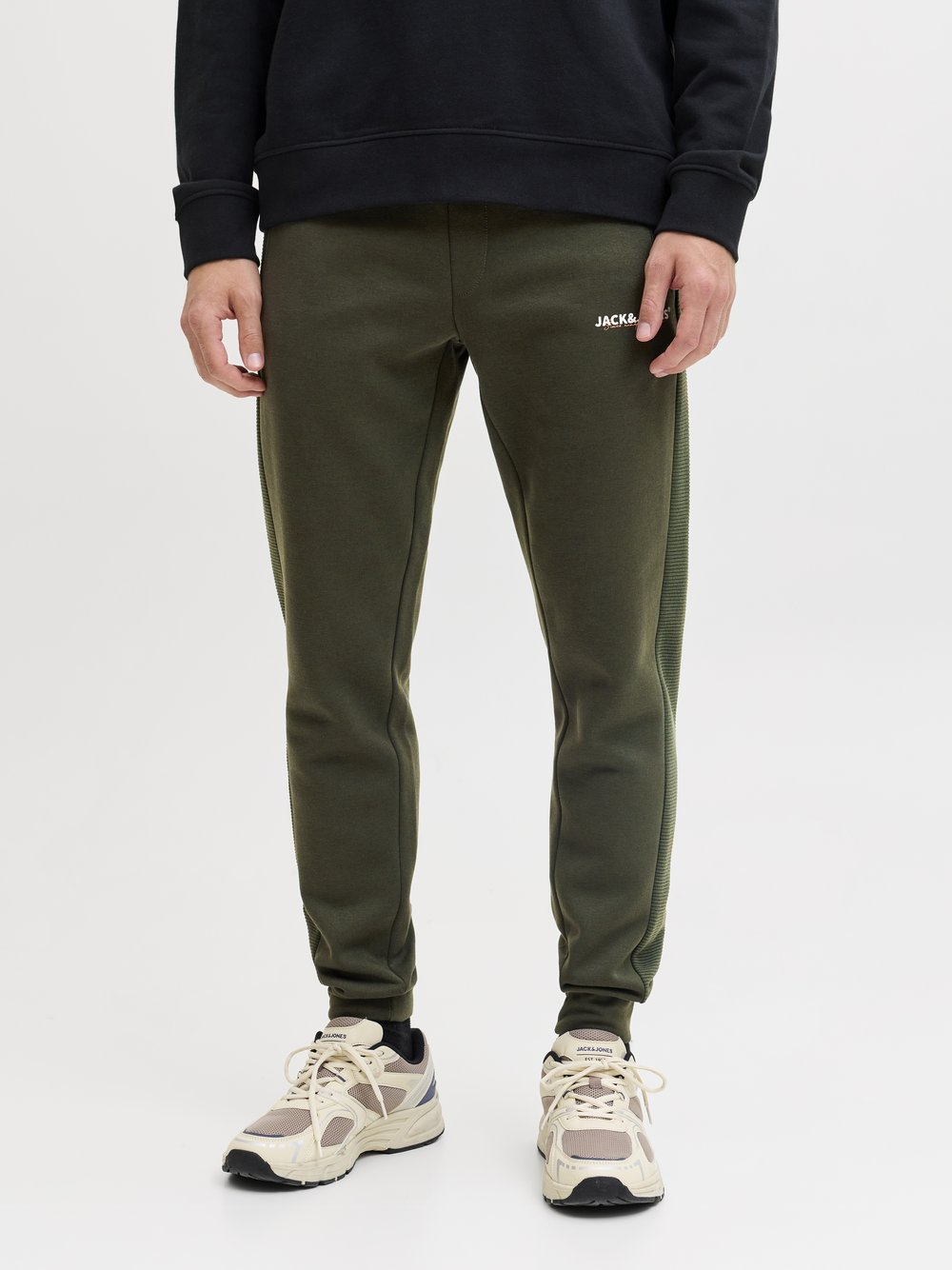 Jack & Jones Męskie spodnie dresowe - Gordon Thatcher Mężczyźni beżowy, L