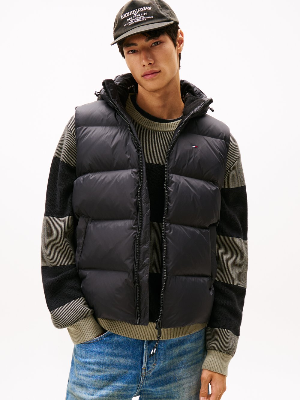 Tommy Jeans Męska kamizelka puchowa Mężczyźni czarny, S