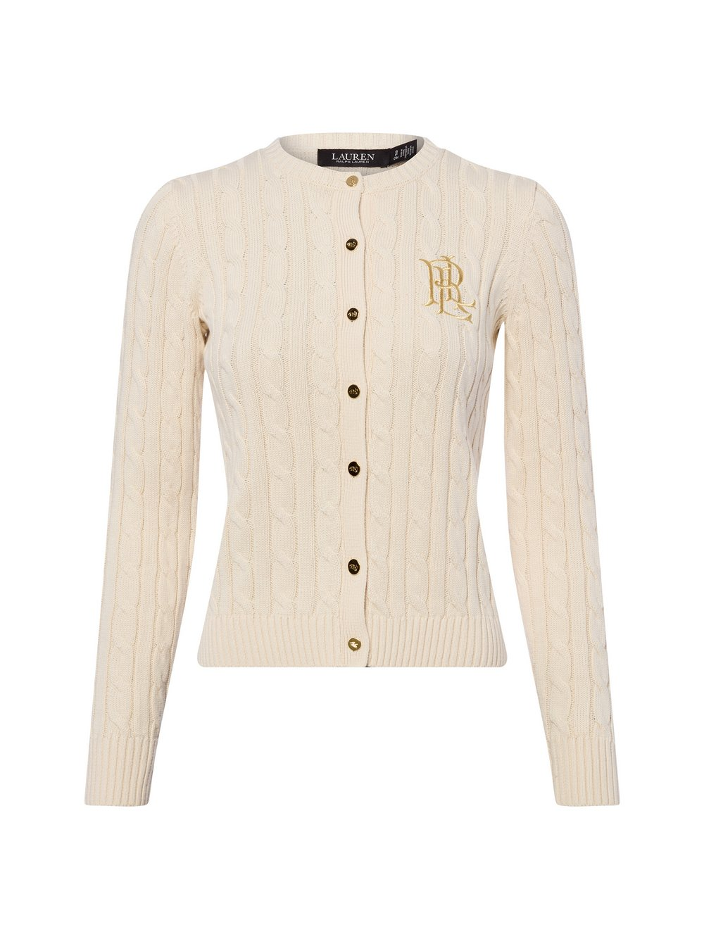 Lauren Ralph Lauren Kardigan damski Kobiety Bawełna beżowy, S