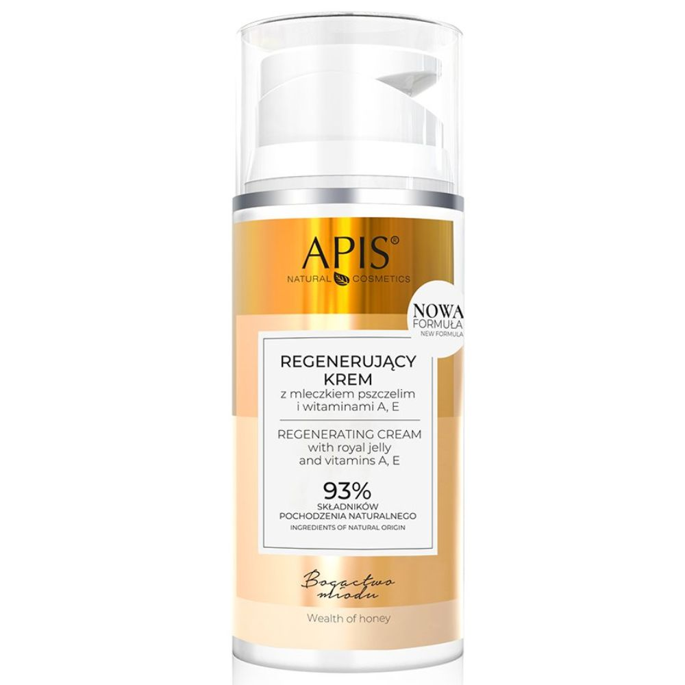Apis Bogactwo Miodu regenerujący krem z mleczkiem pszczelim i witaminami A, E 100 ml