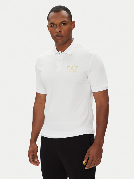 EA7 Emporio Armani Polo 7M000300 AF13739 U0002 Biały Slim Fit