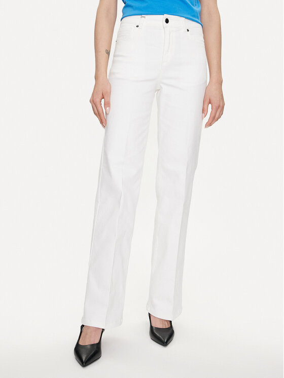 United Colors Of Benetton Jeansy 49FWDE01S Biały Flare Fit