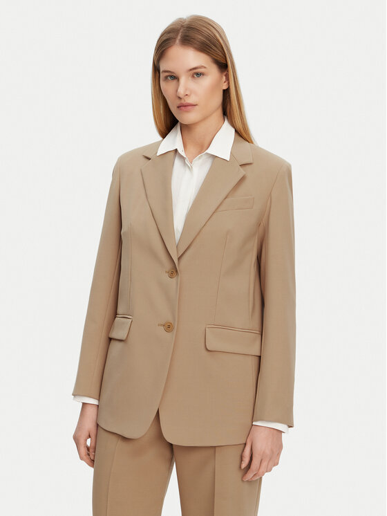 Weekend Max Mara Marynarka Materia 2515041091 Beżowy Regular Fit