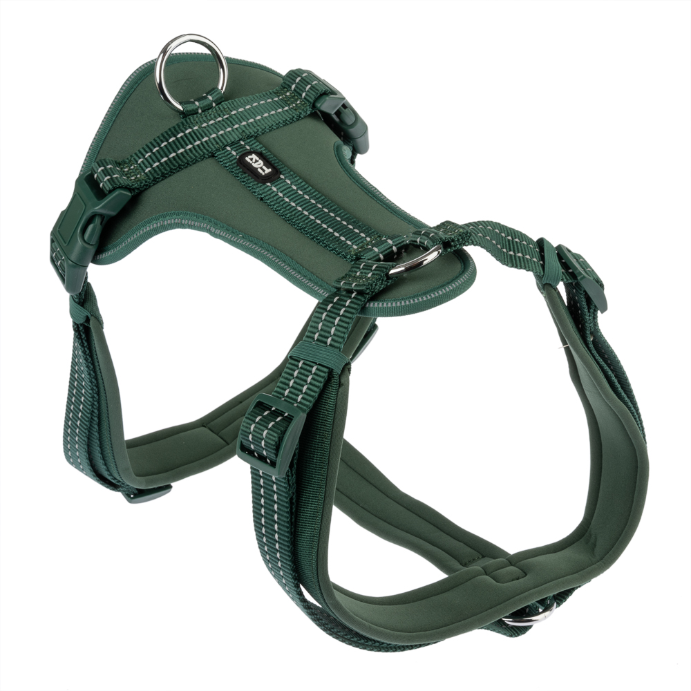 TIAKI, szelki neoprenowe, zielone - Rozmiar S: obw. klatki piersiowej 32 - 56 cm