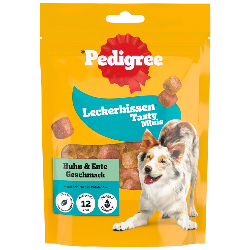 Pedigree Leckerbissen, przysmak dla psa - Kawałki kurczaka i kaczki, 130 g