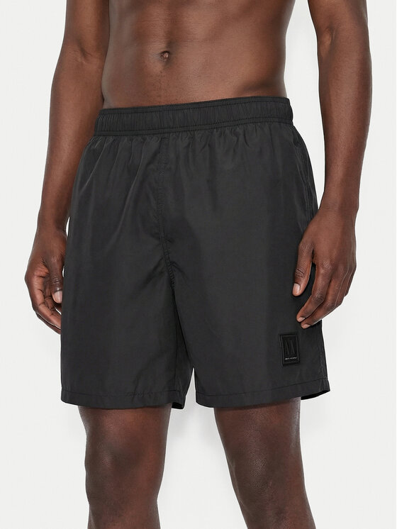 Armani Exchange Szorty kąpielowe XM000812 AF13556 UC001 Czarny Regular Fit
