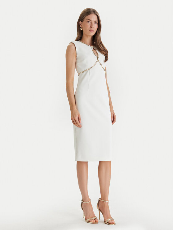 Marciano Guess Sukienka koktajlowa 6RGK18 9373Z Biały Regular Fit