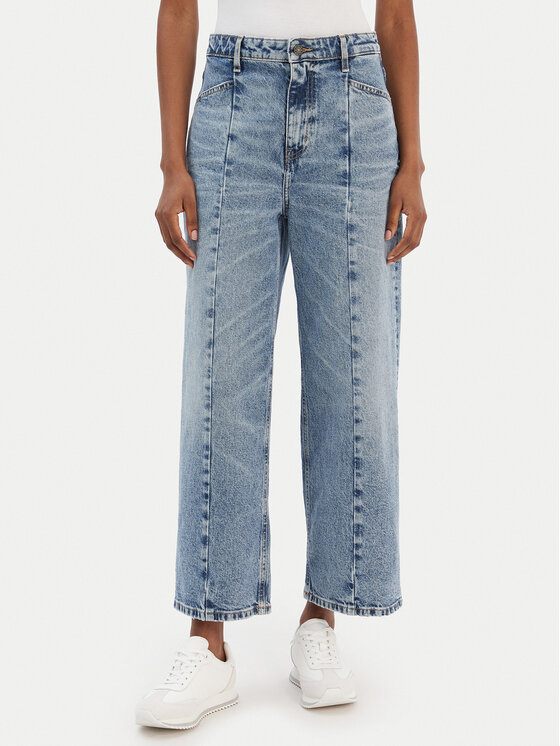 Guess Jeans Jeansy W6RA1H D5M4M Niebieski Wide Leg