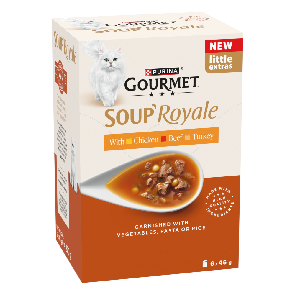 Megapakiet Gourmet Soup Royale, 24 x 45 g - Wybór mięs (3 rodzaje)