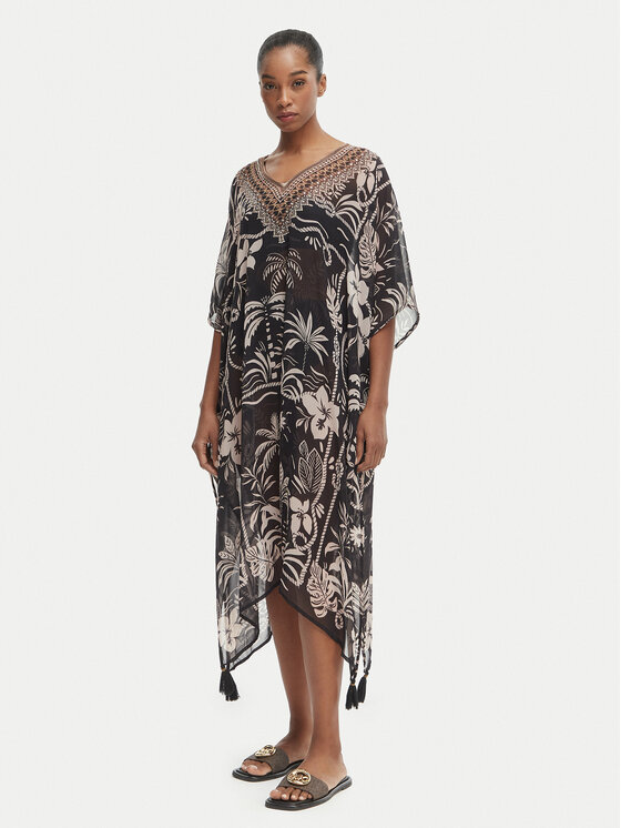 Iconique Ponczo Fuego IC26-123 Czarny Relaxed Fit